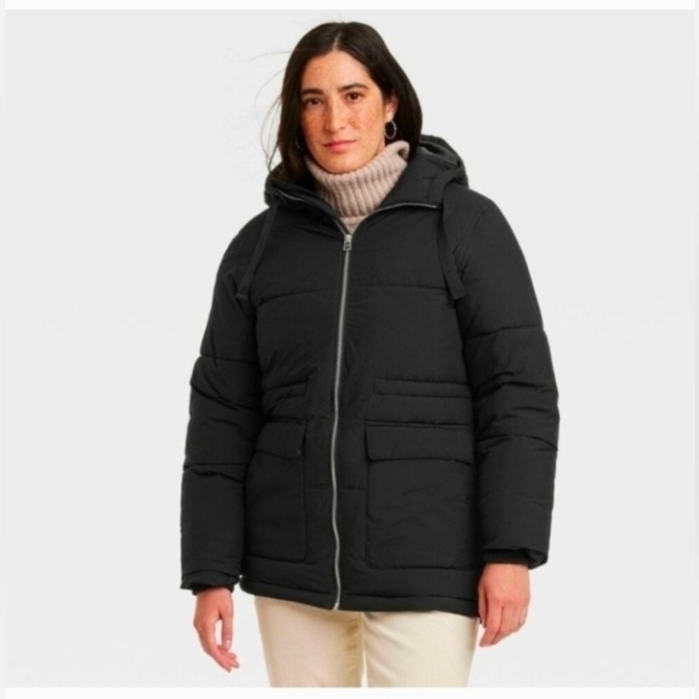 Universal Thread Women's Puffer Jacket Black